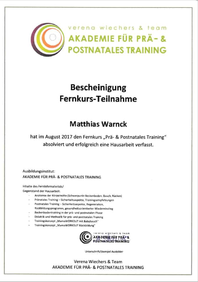 Matthias Warnck - Postnatales Training